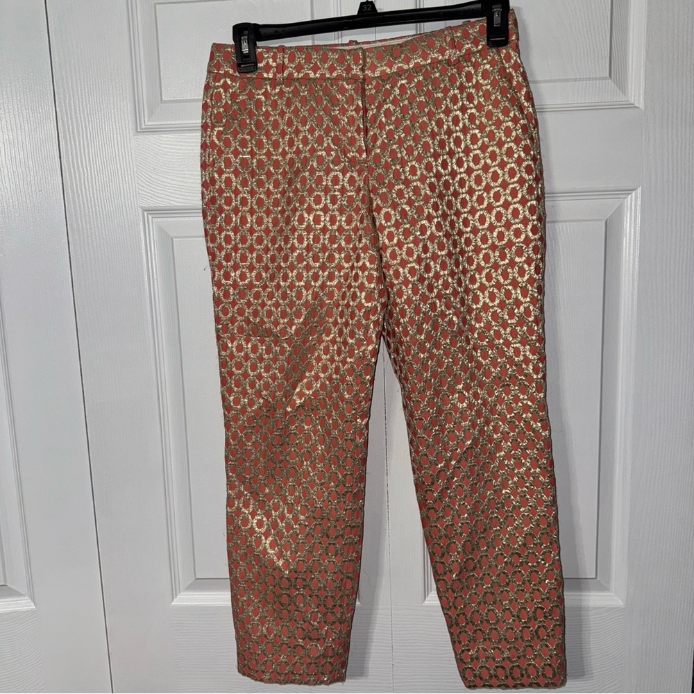 JCrew metallic Textured Pants 2